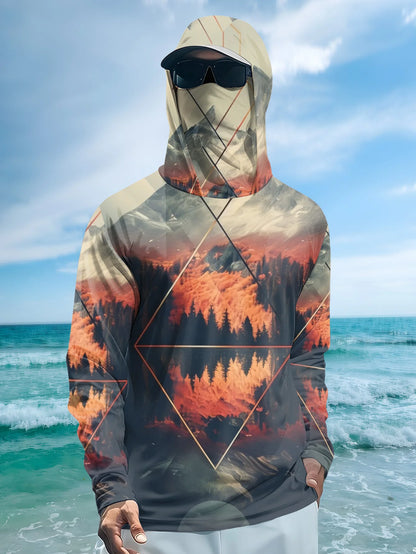2026 Summer Best-selling Men's Long-Sleeved Shirt for Outdoor Sports Leisure Comfortable and Simple Patterned Print