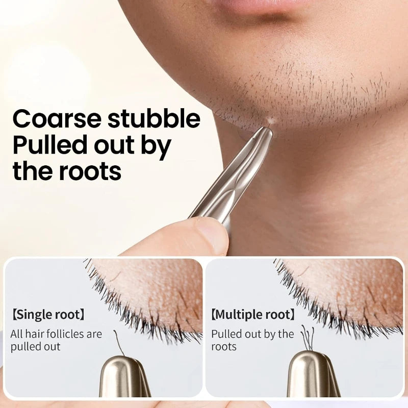 Stainless Steel Round Head Tweezers Eyebrow Tweezers Hair Removal Tweezers Suitable for Men and Woman Gifts