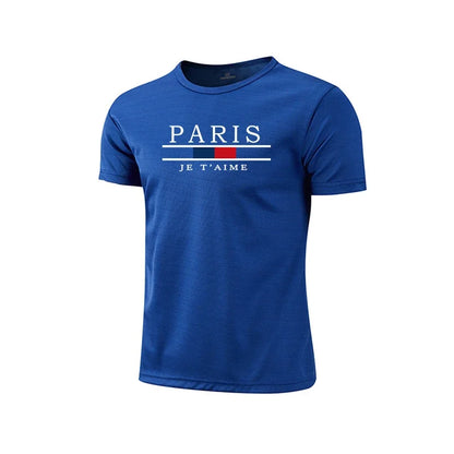 Summer New Mens T-shirt Printing Casual Short Sleeve Outdoor Jogging Marathon Clothing 2026 Daily Quick-Drying Cycling Mesh Tees