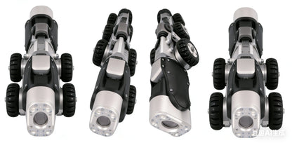 Wi-Fi Pipe Inspection Robot 10x Zoom & Pan/Tilt | Waterproof Underwater Crawler Camera for Sewer Drain Lines Management Software