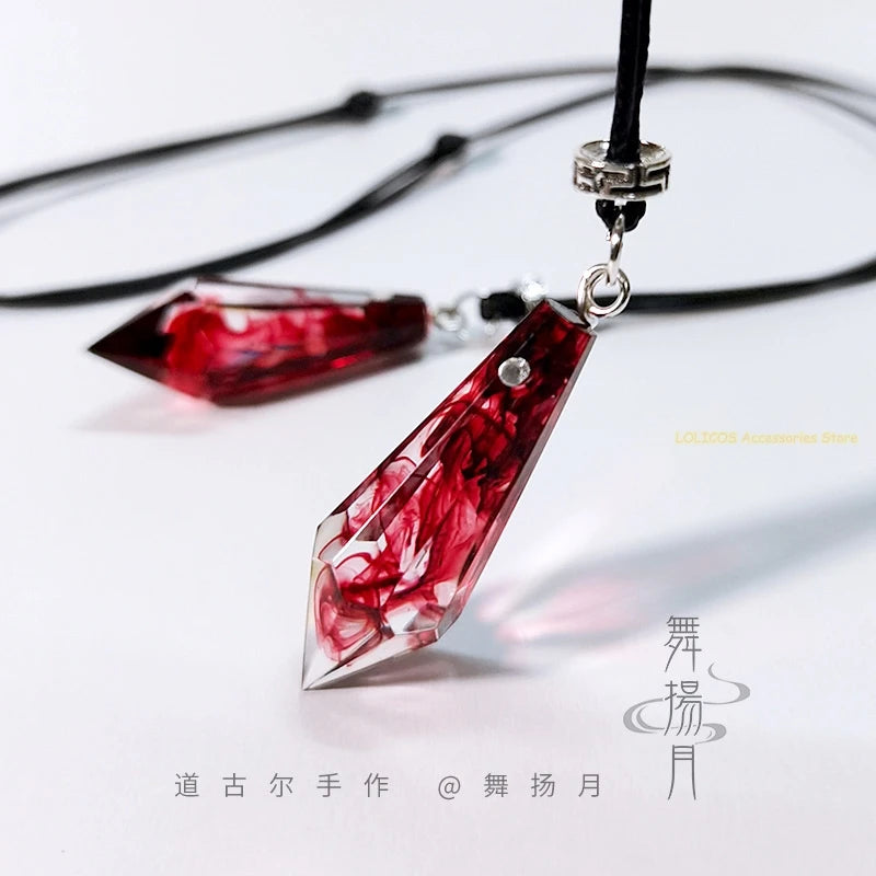 Anime Epoxy Necklace The Husky and His White Cat Shizun Mo Ran Chu Wanning Gift Pendant Chain Choker Cosplay Accessories Props