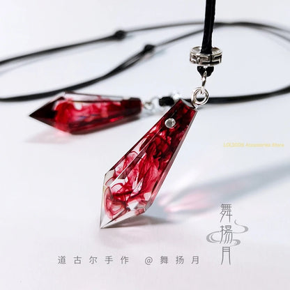 Anime Epoxy Necklace The Husky and His White Cat Shizun Mo Ran Chu Wanning Gift Pendant Chain Choker Cosplay Accessories Props