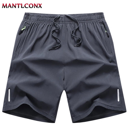 Summer Men's Shorts Cool Sportswear Running Sport Shorts Casual Bottoms Gym Fitness Training Jogging Short Pants Men Black Gray