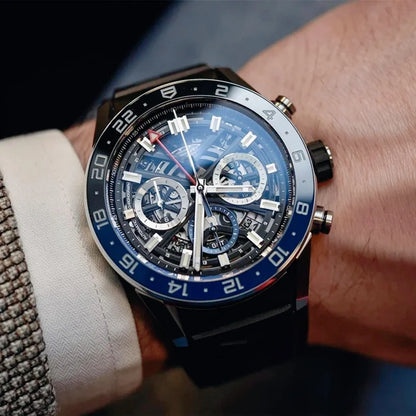 Customized Logo/Name VK63 Chronograph Quartz Watches Solid Heavy Duty Stainless Steel Bracelet High Precision Reliable Movement