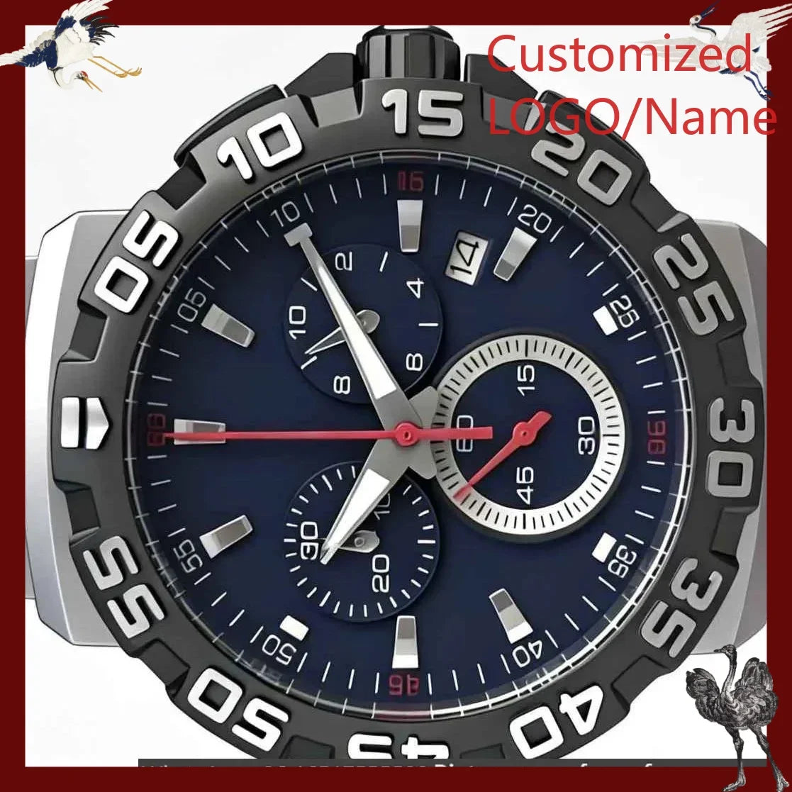 A1212 Store Customized Watches 43mm Men's Sports Watch 904L Stainless Steel Quartz Movement