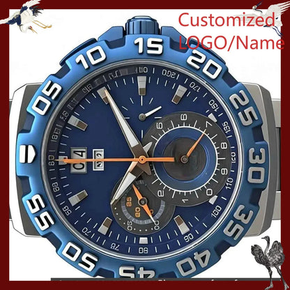 A1212 Store Customized Watches 43mm Men's Sports Watch 904L Stainless Steel Quartz Movement