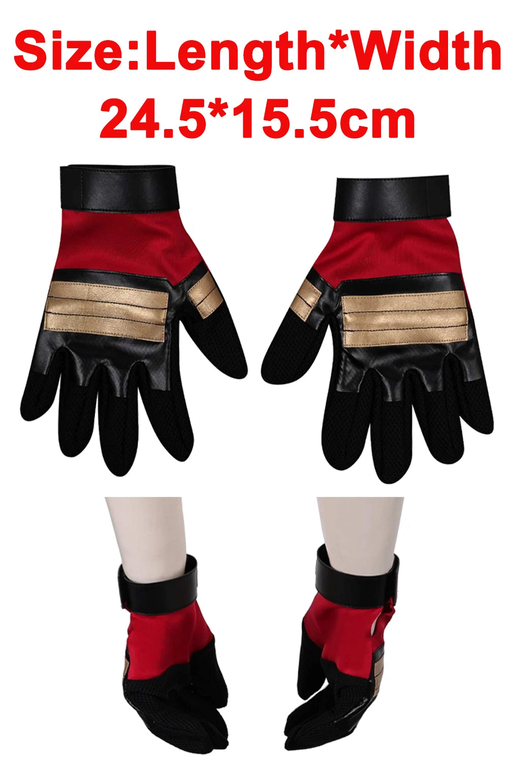 Dead Cosplay Pool Gloves Wade Fantasia Gloves Finger Covers Costume Accessories Men Roleplay Outfits Props Halloween Party Suits