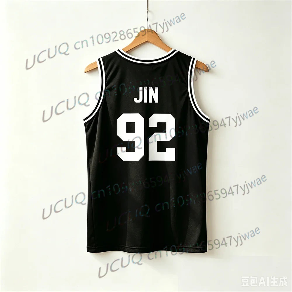 KPOP Concert Outfits JUNGKOOK Basketball Jersey Tank Top Breathable Sports Vest Casual Sleeveless Top Army Gift Men Women Vest