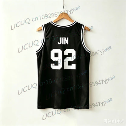 KPOP Concert Outfits JUNGKOOK Basketball Jersey Tank Top Breathable Sports Vest Casual Sleeveless Top Army Gift Men Women Vest