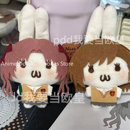 Handmade 10CM Anime Plush Misaka Mikoto Shirai Kuroko Toy Plushie Pendant Stuffed Body Plush Figure Plushies Bag Accessories