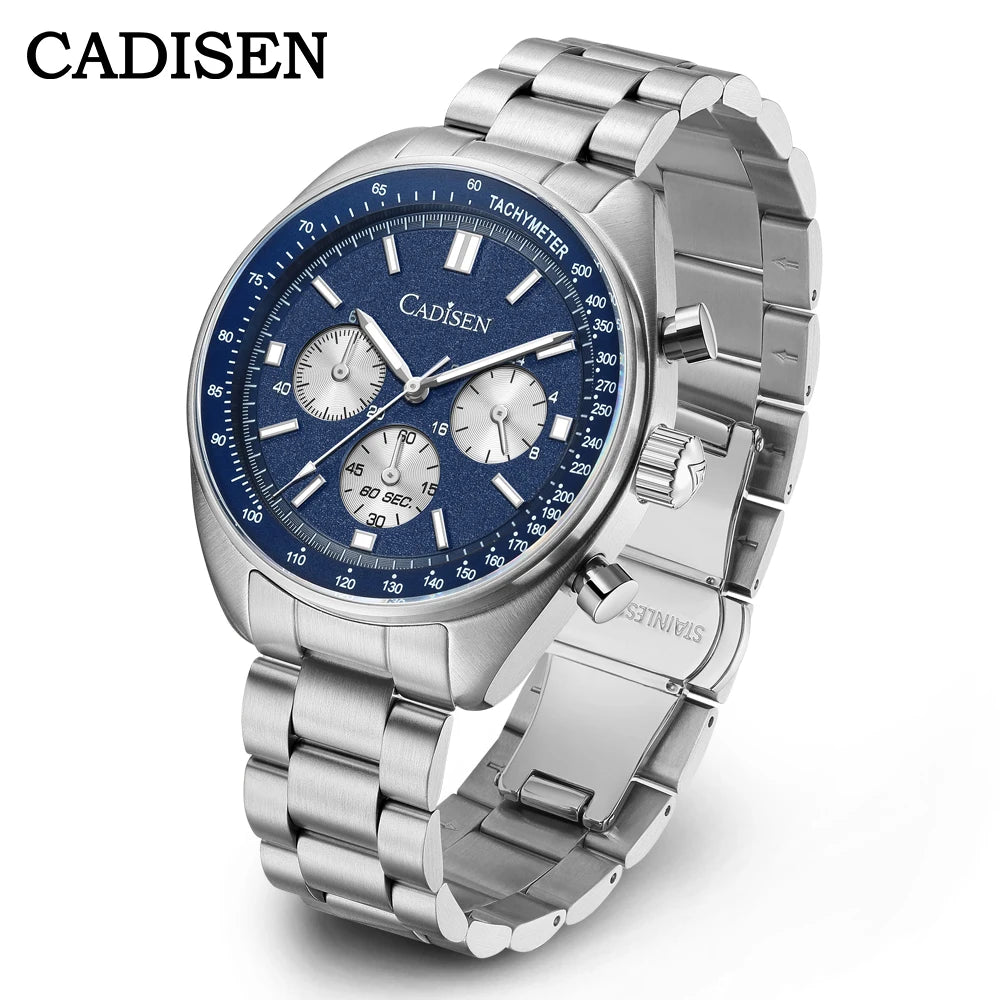 CADISEN 2026 New Men Watches Quartz Business Watches Japan VD53 Mens Clock Watch Men Chronograph Watch for Men Gift With Box