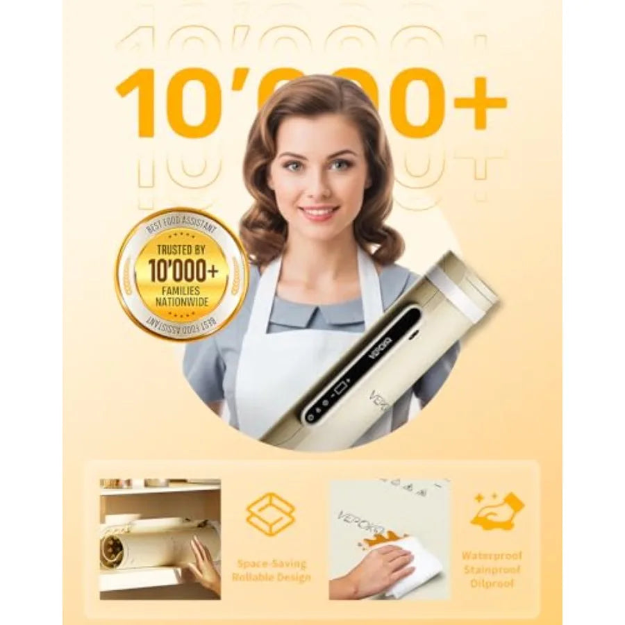 Warming Mat for Food, VEPOKA Food Warmer Mat for Countertop, Electric Warming Tray with 7 Temp Levels and Auto Shut-Off, Food W