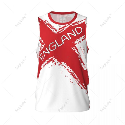 Men Basketball Sports England Flag Running Fitness Multifunction Jersey Sleeveless shirt Custom Name Nunber Exclusive
