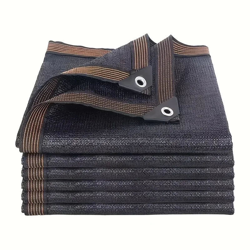Black Shade Cloth Sunblock Mesh Cover Taped Edge With Grommets, Sun Net For Pergola, Plants Greenhouse, Gardens, Patio, Canopy