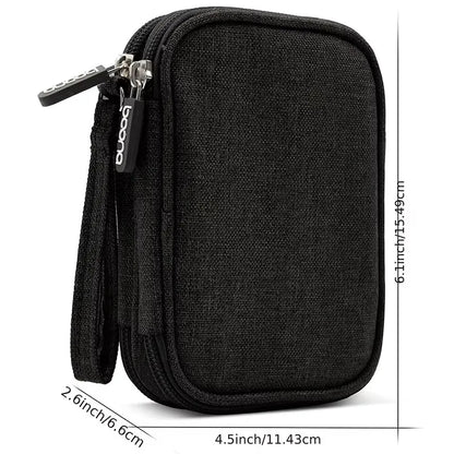 1PCS Grey/Black/Pink/Navy NEW Travel Organizer Bag Cable Storage Organizers Pouch Carry Case Portable Double Layers Storage Bags