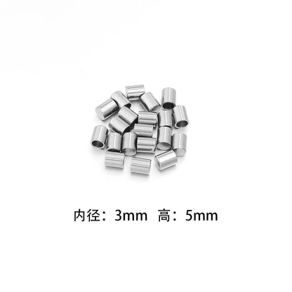 10-20pcs/lot 2-10mm Stainless Steel Leather Cord Clasp Crimp End Caps For Necklace Bracelet Connectors Jewelry Making Supplies