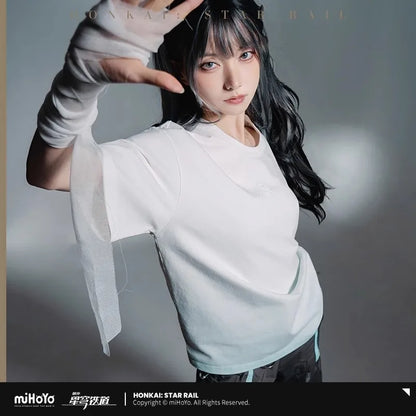 [Genuine] miHoYo Game Firefly T-shirt Honkai Star Rail Firefly Theme Cotta Tops T-shirt Neutral Clothing Cosplay Halloween Gifts