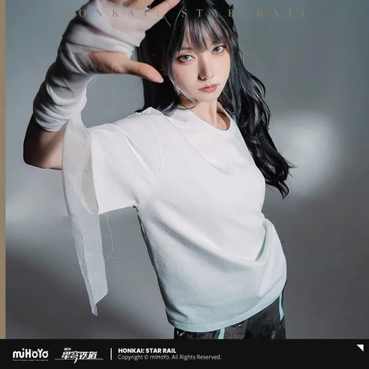 [Genuine] miHoYo Game Firefly T-shirt Honkai Star Rail Firefly Theme Cotta Tops T-shirt Neutral Clothing Cosplay Halloween Gifts