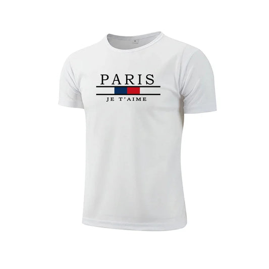 Summer New Mens T-shirt Printing Casual Short Sleeve Outdoor Jogging Marathon Clothing 2026 Daily Quick-Drying Cycling Mesh Tees