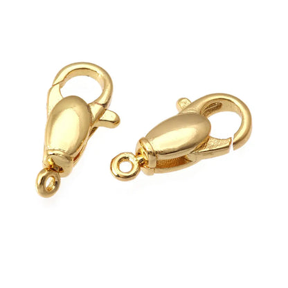 18K Gold Color Brass Rotatable Lobster Clasps Connect Clasps Jewelry Necklaces Bracelets Making Diy Findings Accessories
