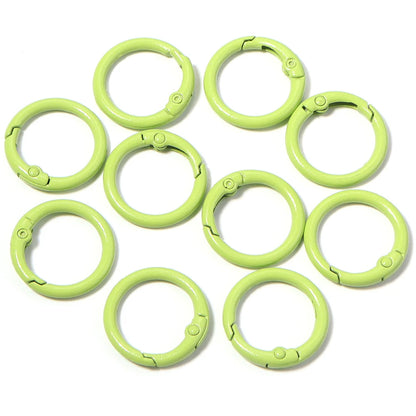 20Pcs/Lot Metal O Ring Spring Clasps Colorful Openable Round Carabiner Keychain Snap Hook Dog Chain Buckle DIY Jewelry Connector