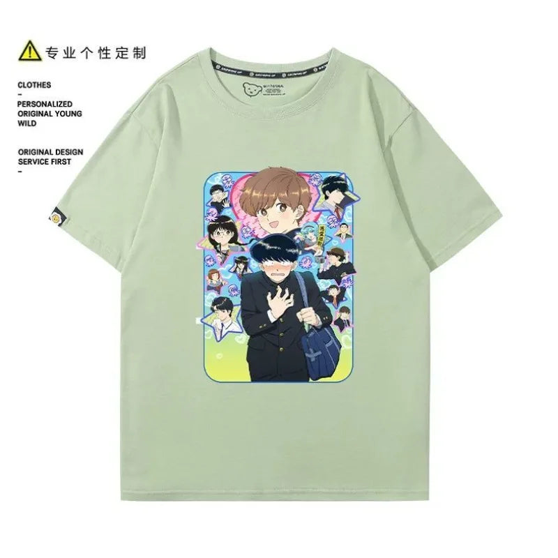 Go for It, Nakamura! Nakamura Okuto Hirose Aiki T-Shirt Cartoon Printed Top Summer Anime Cosplay Outfit Gift Men Women Halloween