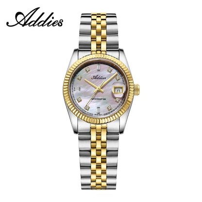 ADDIES 585 Quartz Women's Watches Sapphire Glass 5Bar Waterproof 316L Stainless Steel Diving Fashion Luxury Wristwatch For Woman