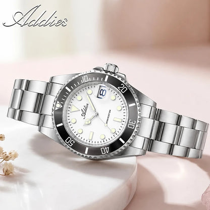 ADDIES 36mm 50m Waterproof Women's Watches Famous Brand Stainless Steel Quartz Woman Watch BGW9/C3 Super Luminous Watch Gift New