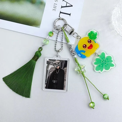 Ding Yuxi's double-sided original Haitang flower pendant backpack, customized keychain, birthday gift, concert support,