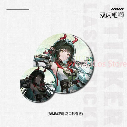 Arknights:Endfield Zhuang Fangyi 58mm Tin Badge Anime Laser Ticket Little Paper Card Polaroid Style Card Gift Doujin Goods
