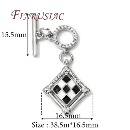 18K Gold Plated Toggle Clasps OT Clasp Accessories For Bracelets Brass with Zircon Connectors For Jewelry Making DIY Findings
