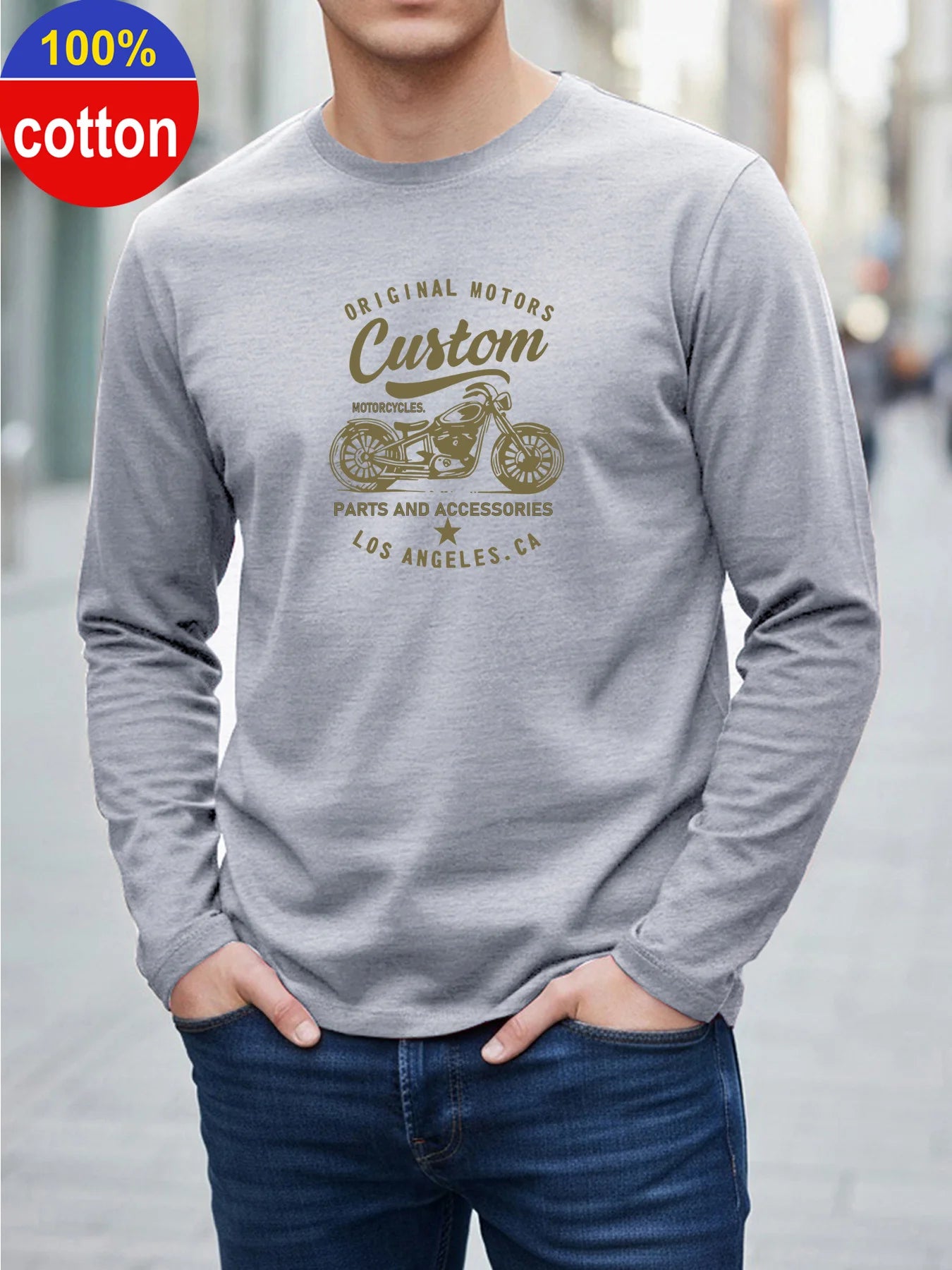 Men's Long Sleeve Casual Versatile T-Shirt Top