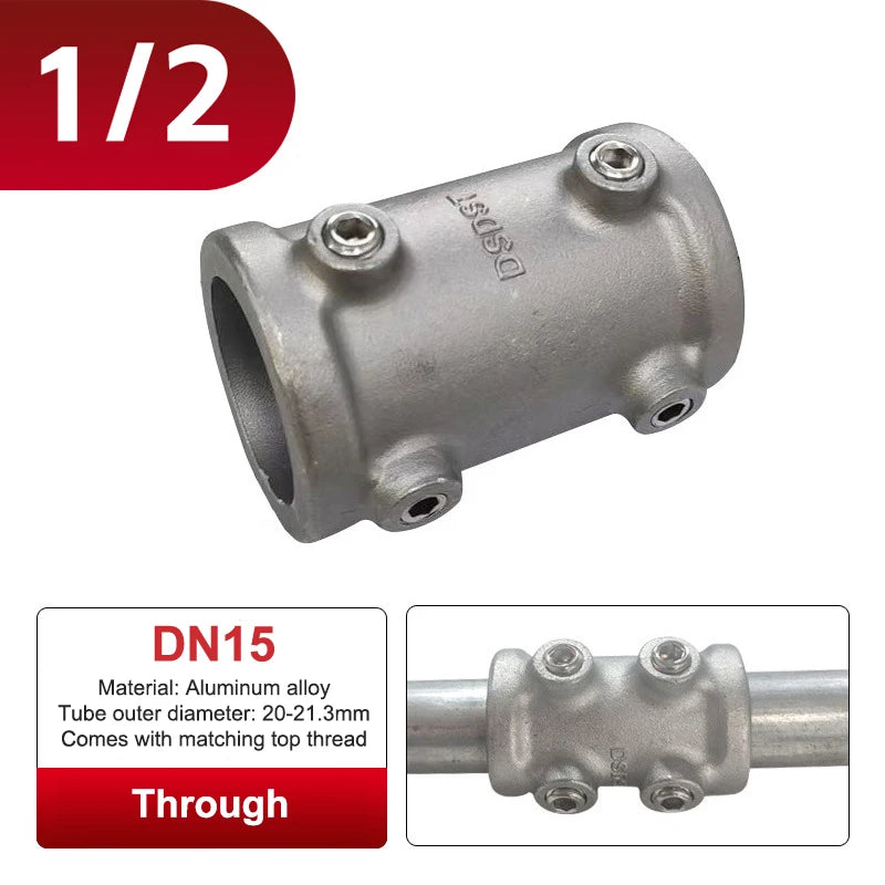 Aluminum Alloy Connector Elbow Tee Base Flat Three-dimensional Fitting Connection Fastener 20/25mm Steel Tube Shelf Parts