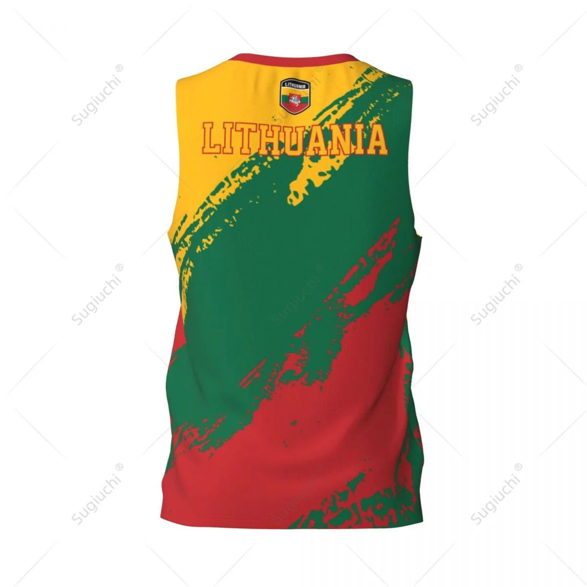 Men Basketball Sports Lithuania Flag Running Fitness Multifunction Jersey Sleeveless shirt Custom Name Nunber Exclusive