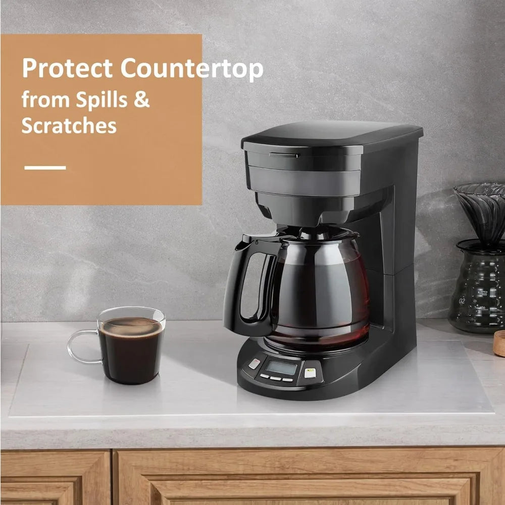 Clear Silicone Countertop Protector Mat, Non Slip & Heat Resistant, 78.7"x23.6"