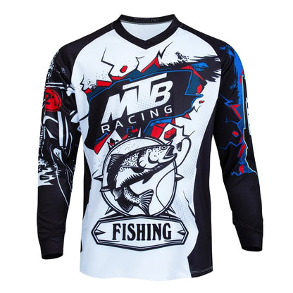 Professional MTB Cycling Jersey Men's Long Sleeve Breathable Quick-Dry Outdoor Off-Road Biking Competition Training Top