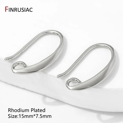 14K Gold Plated Brass Smooth Earring Hook Ear Wire For Earring Making Supplies,DIY Jewelry Making Findings Accessories