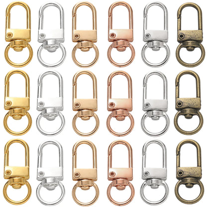 10pcs/pack Rotating Dog Buckle Snap Lobster Clasps Hooks for DIY Jewelry Making Keychain Bag Clasp Accessories Supplies