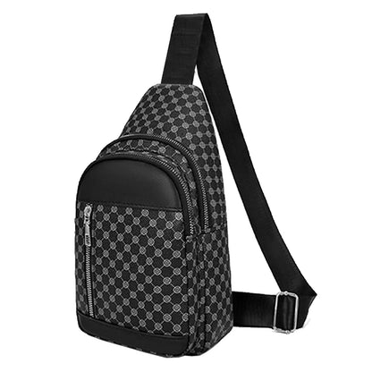 Neutral Style Functional Chest Bag for Women and Men with Patchwork Dot Design, Suitable for Business Single-Shoulder Bags