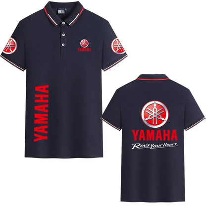 motorcycle Racing collared Yamaha POLO shirt cycling suit for men and women summer top short-sleeved T-shirt motogp fan clothing
