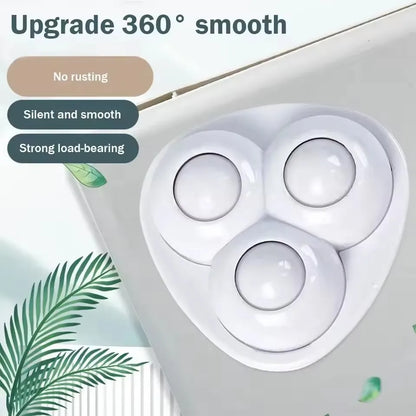 Paste Universal Wheel No Noise Self Adhesive Universal Pulley Rotating Wheels for Trash Can Bottom Kitchen Small Appliances