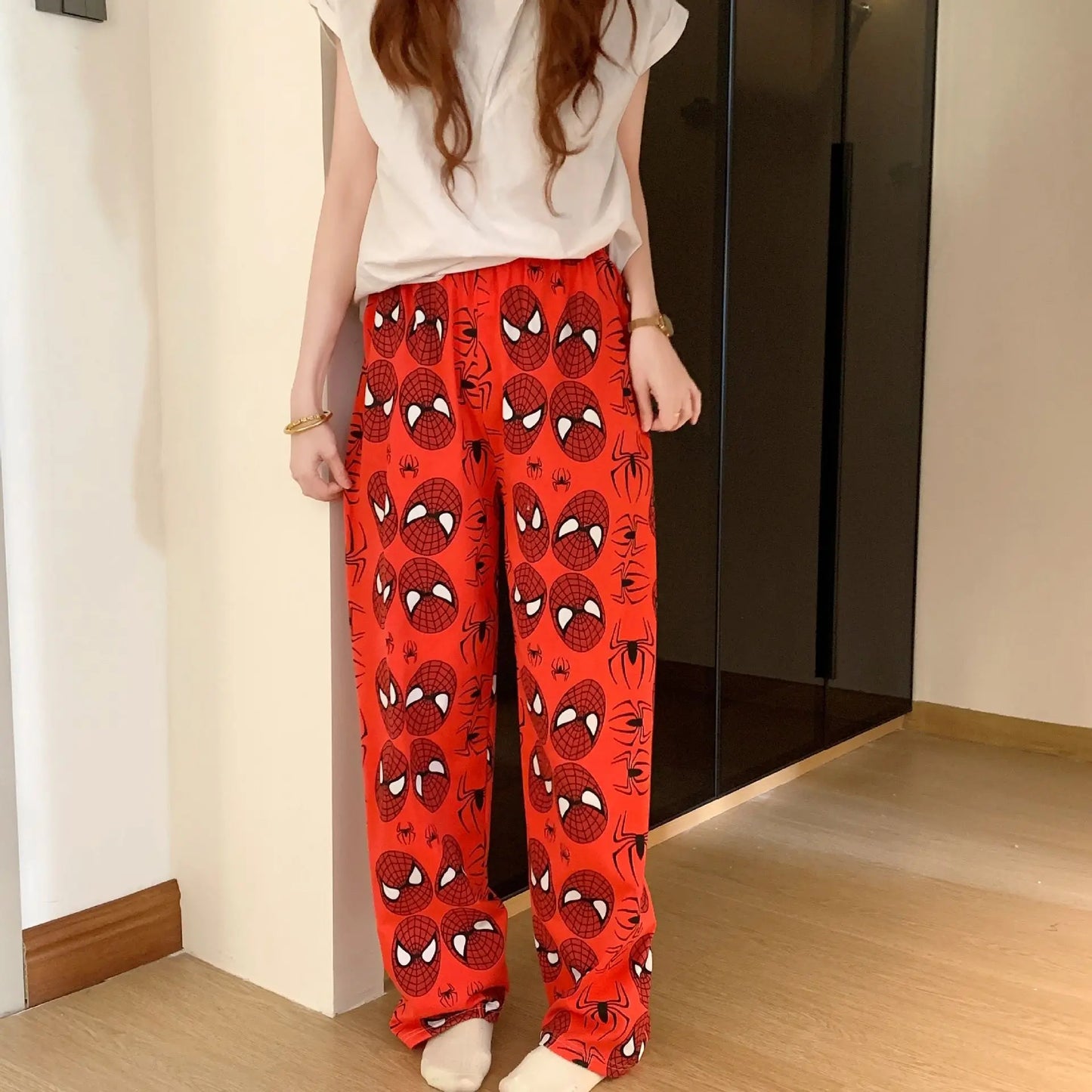 Spring Autumn Thin Hello Kitty Printed Women's Pajama Pants Summer Popular Loose Casual Pants Cartoon Home Casual Walking Pants