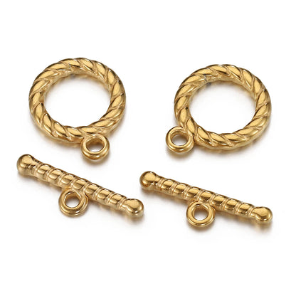 4sets Stainless Steel OT Toggle Clasp Rectangle OT Connectors for Jewelry Making DIY Necklace Bracelets Hooks Supplies
