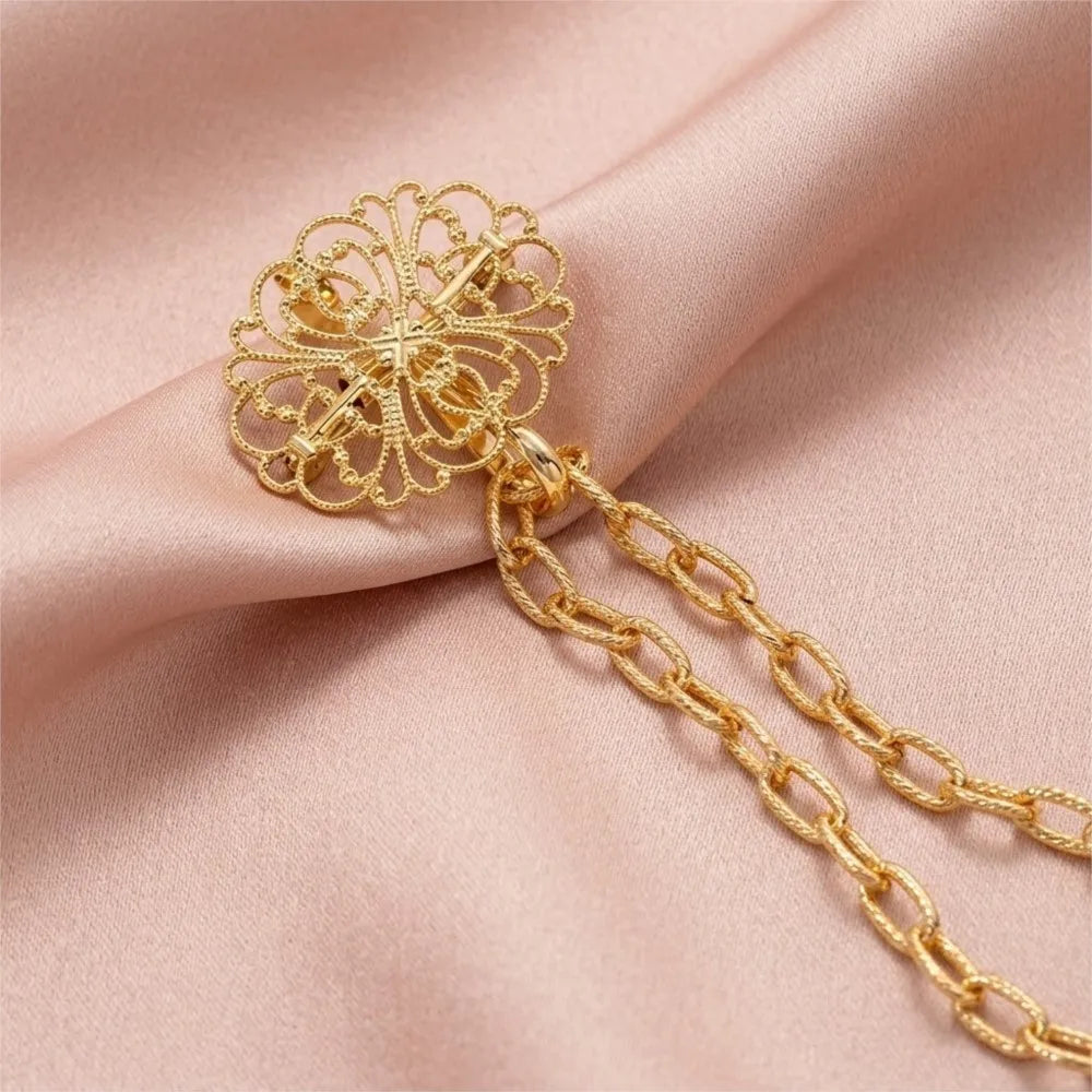2pcs 14K Brass Vertical Pin to Pendant Brooch Necklace Keychain Converters Tube Design with Bail Convert for DIY Jewelry Making
