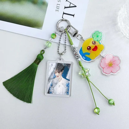 Ding Yuxi's double-sided original Haitang flower pendant backpack, customized keychain, birthday gift, concert support,
