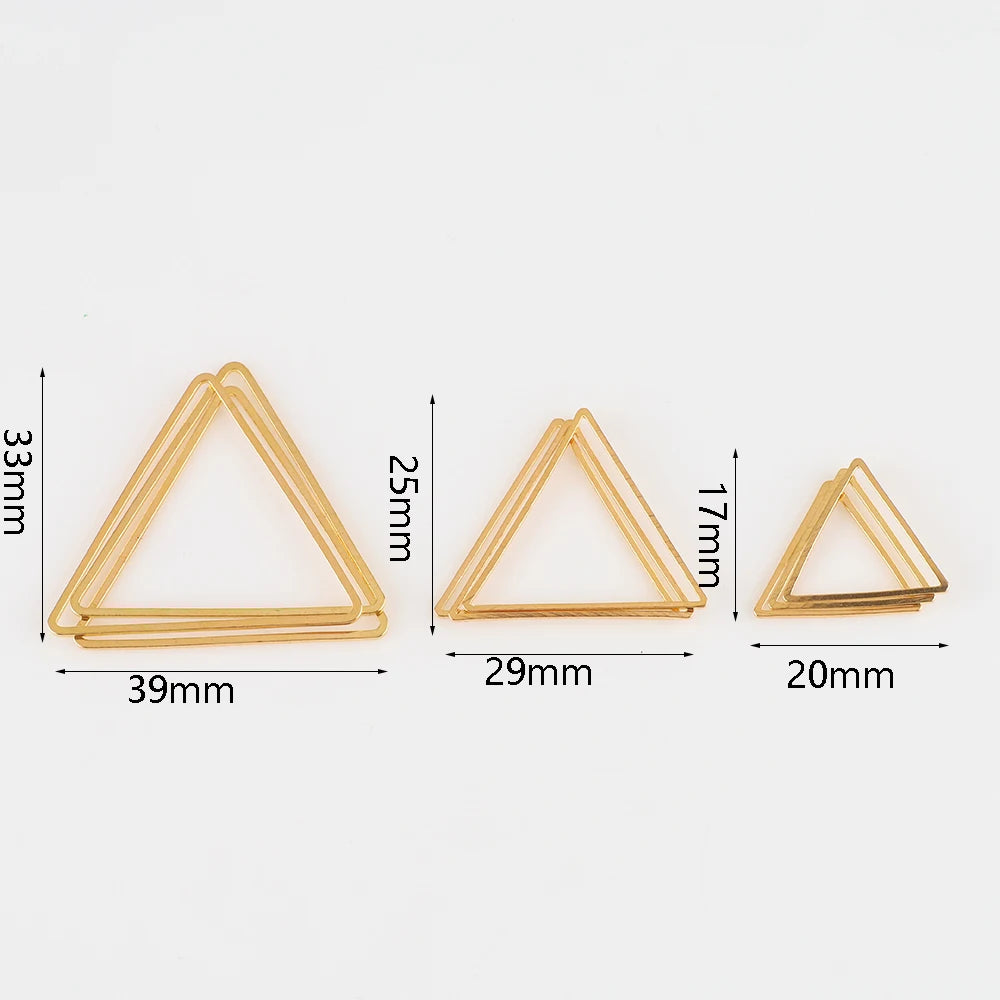 20Pcs Gold Silver Hollow Frame Bezel Charms Pendants Geometric Connectors for Jewelry Making Suppliers Diy Earings Accessories