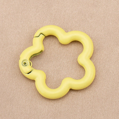 5/10pcs Colorful Flower-shaped Alloy Carabiner Rings Keychain Clip Spring Hook Hanging Buckle For DIY Jewelry Making Accessories