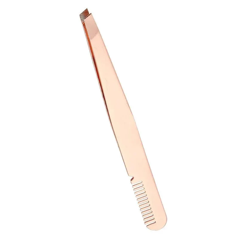 Stainless Steel Round Head Tweezers Eyebrow Tweezers Hair Removal Tweezers Suitable for Men and Woman Gifts
