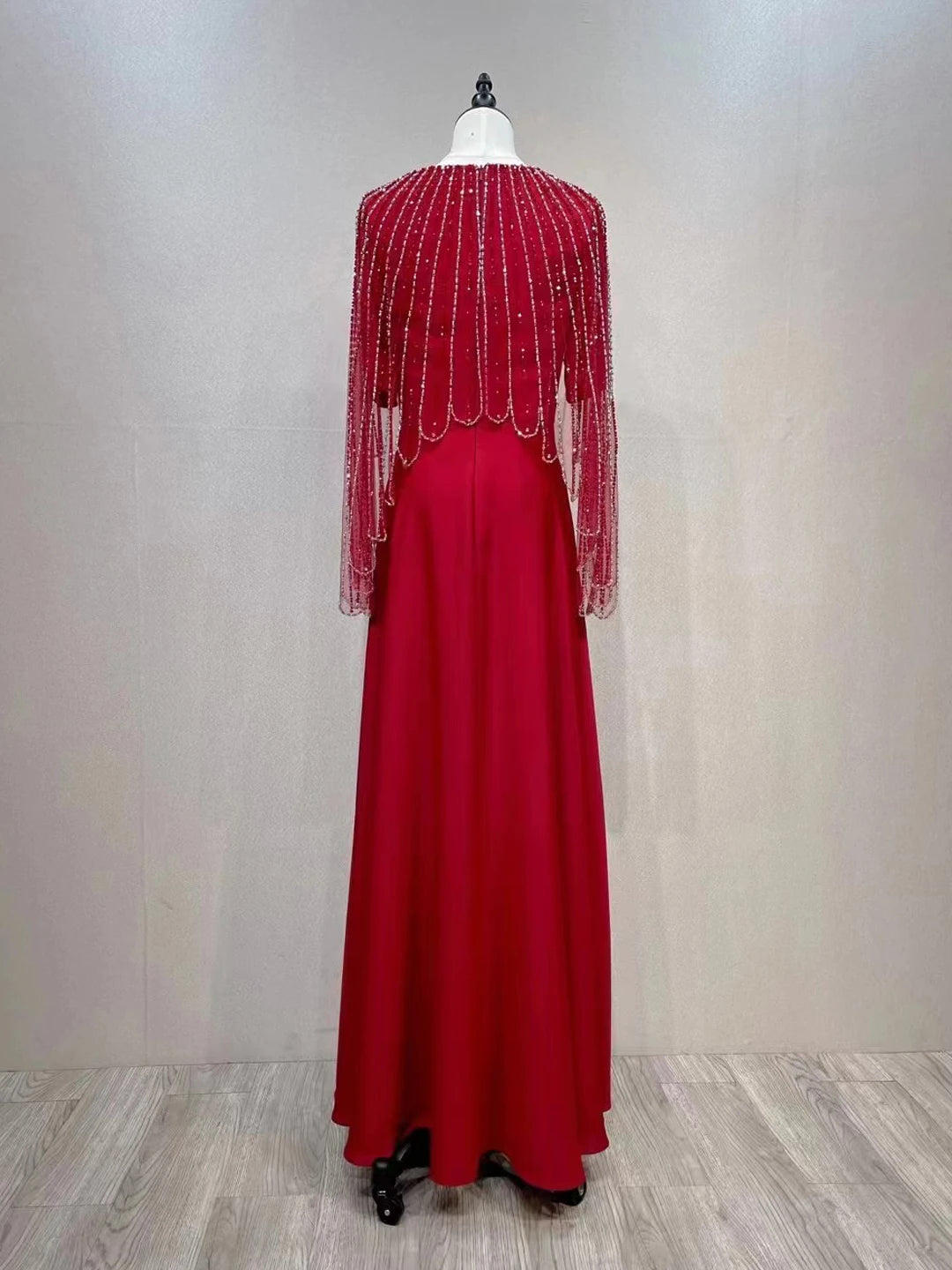 Light luxury high-end temperament dinner party nail bead wedding mother dress evening gown