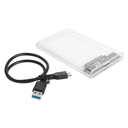 Transparent HDD Case HDD Enclosure 2.5 Inch SSD SATA To USB 3.0 Type-C 3.1 Adapter Portable External Hard Drive Box Tool-Free